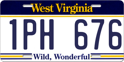 WV license plate 1PH676