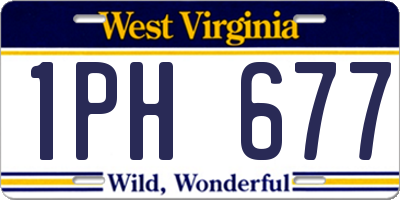 WV license plate 1PH677