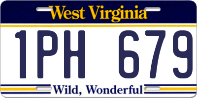 WV license plate 1PH679