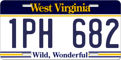 WV license plate 1PH682