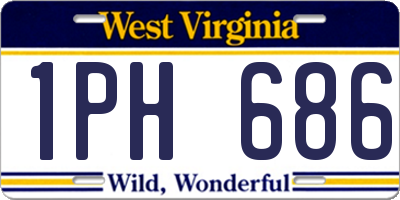 WV license plate 1PH686