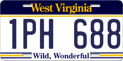 WV license plate 1PH688