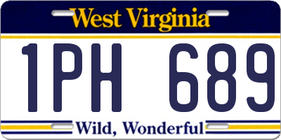 WV license plate 1PH689