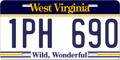 WV license plate 1PH690
