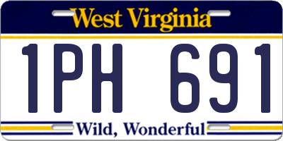 WV license plate 1PH691