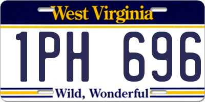 WV license plate 1PH696