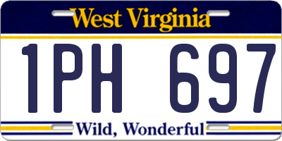 WV license plate 1PH697