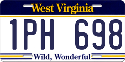 WV license plate 1PH698
