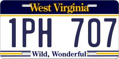 WV license plate 1PH707