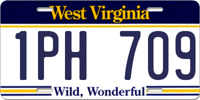 WV license plate 1PH709