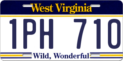 WV license plate 1PH710