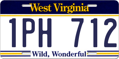 WV license plate 1PH712