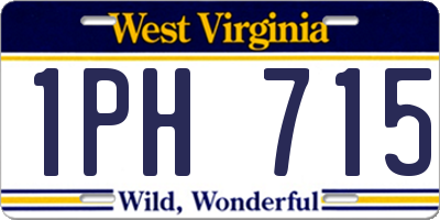 WV license plate 1PH715