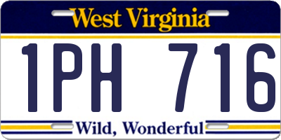 WV license plate 1PH716