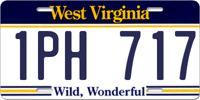 WV license plate 1PH717