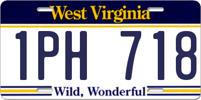 WV license plate 1PH718