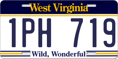 WV license plate 1PH719