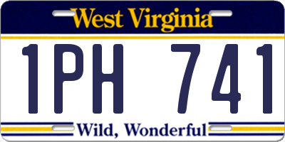 WV license plate 1PH741