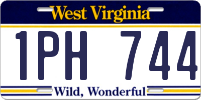 WV license plate 1PH744