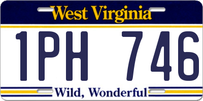 WV license plate 1PH746