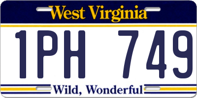 WV license plate 1PH749