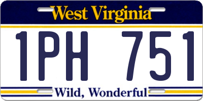 WV license plate 1PH751