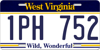 WV license plate 1PH752