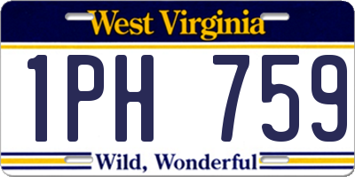 WV license plate 1PH759