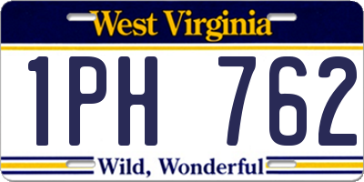 WV license plate 1PH762