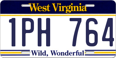 WV license plate 1PH764
