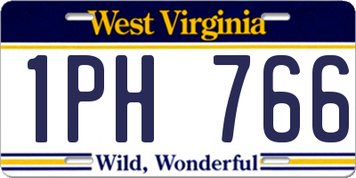 WV license plate 1PH766