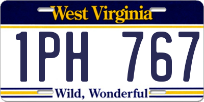 WV license plate 1PH767