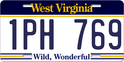 WV license plate 1PH769