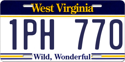 WV license plate 1PH770