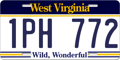 WV license plate 1PH772