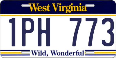 WV license plate 1PH773
