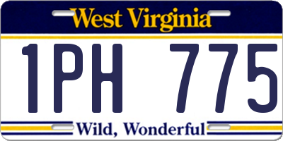 WV license plate 1PH775