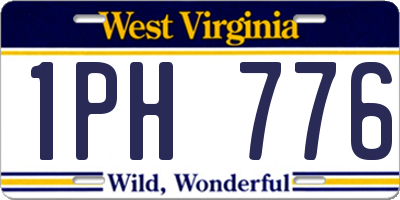 WV license plate 1PH776