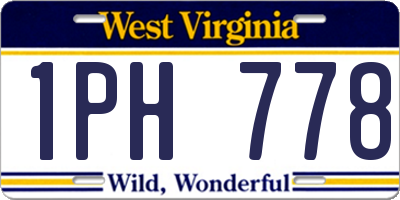 WV license plate 1PH778