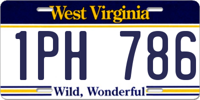 WV license plate 1PH786