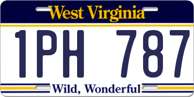 WV license plate 1PH787