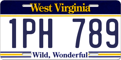 WV license plate 1PH789