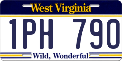 WV license plate 1PH790
