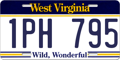 WV license plate 1PH795