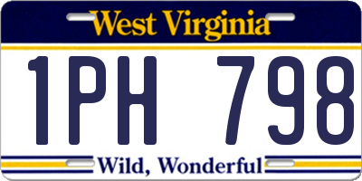 WV license plate 1PH798