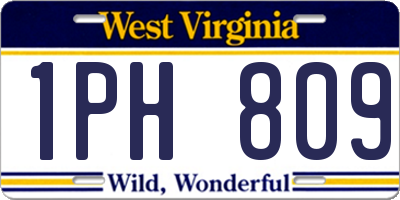 WV license plate 1PH809
