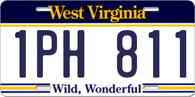 WV license plate 1PH811