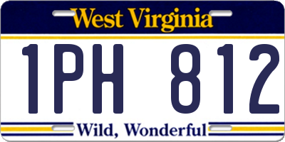 WV license plate 1PH812