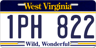WV license plate 1PH822