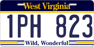 WV license plate 1PH823